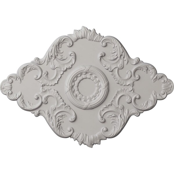 Ekena Millwork Piedmont Ceiling Medallion, Hand-Painted Ultra Pure White, 37"W x 26"H x 1 3/8"P CM37X26PEUWF - main